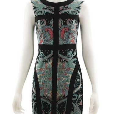BCBGMAXAZRIA Multi Paisley Block Sleeveless Dress… - image 1