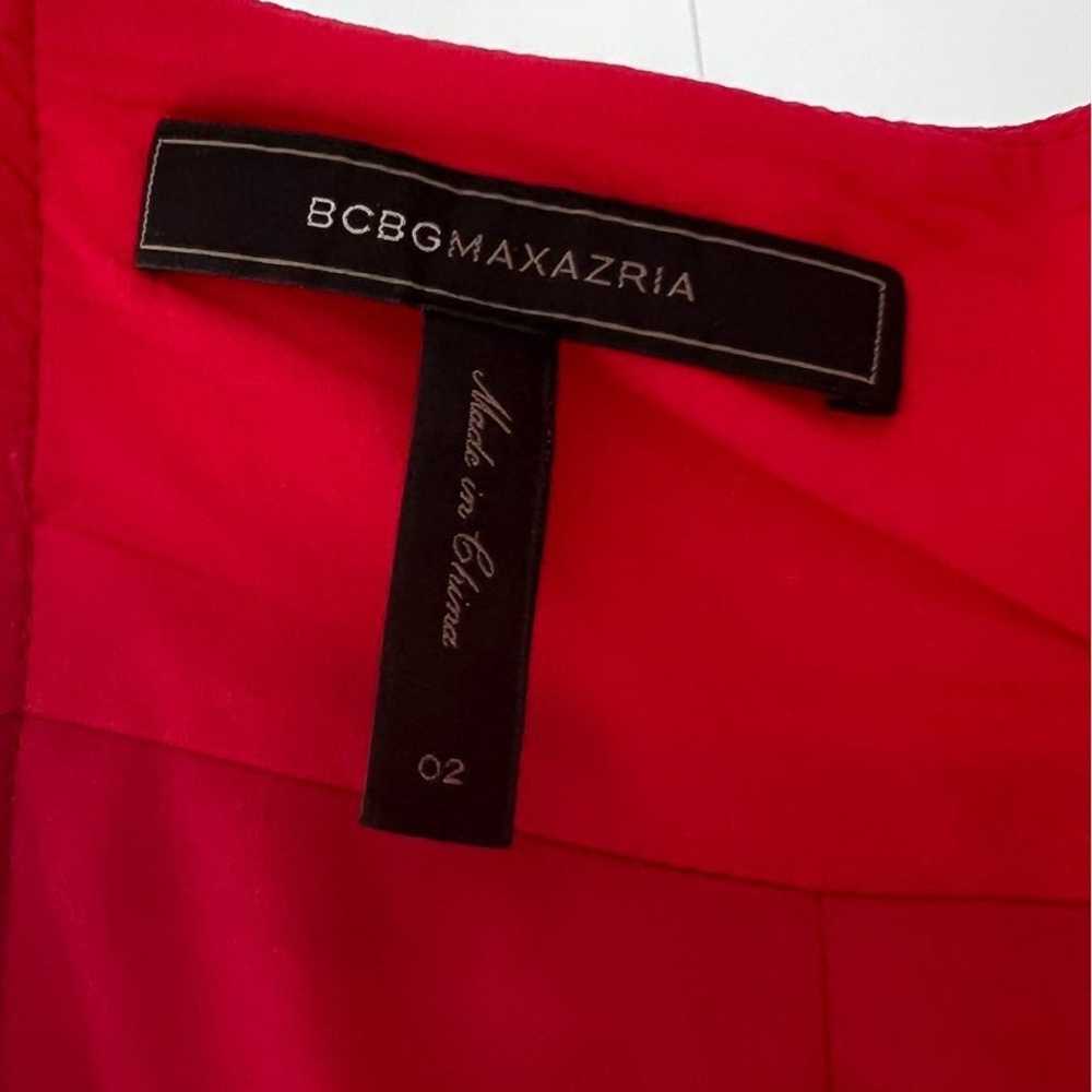 BCBGMAXAZRIA RED ALENA PEPLUM DRESS - image 11