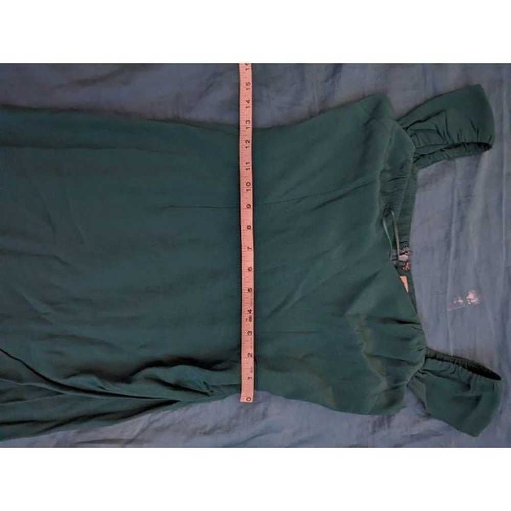 reformation green off shoulder maxi gown sz 2 euc - image 6