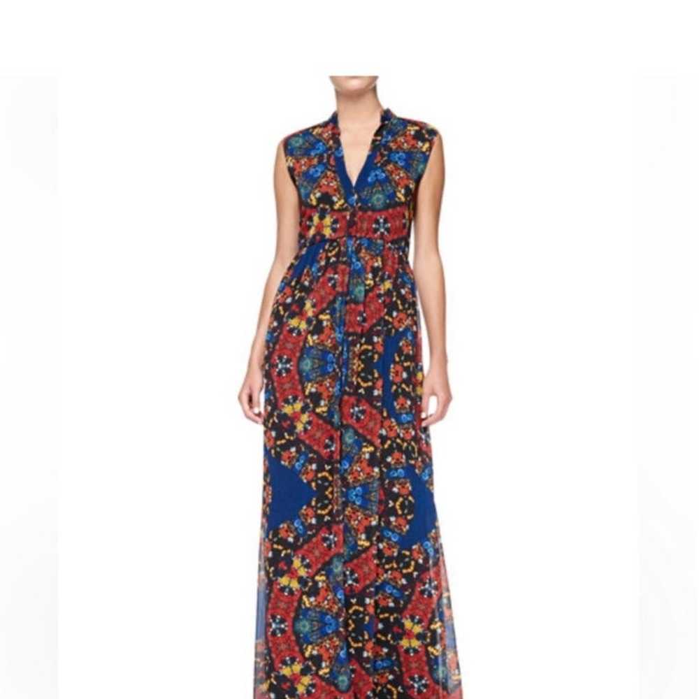 Alice + Olivia floral button front maxi dress siz… - image 12