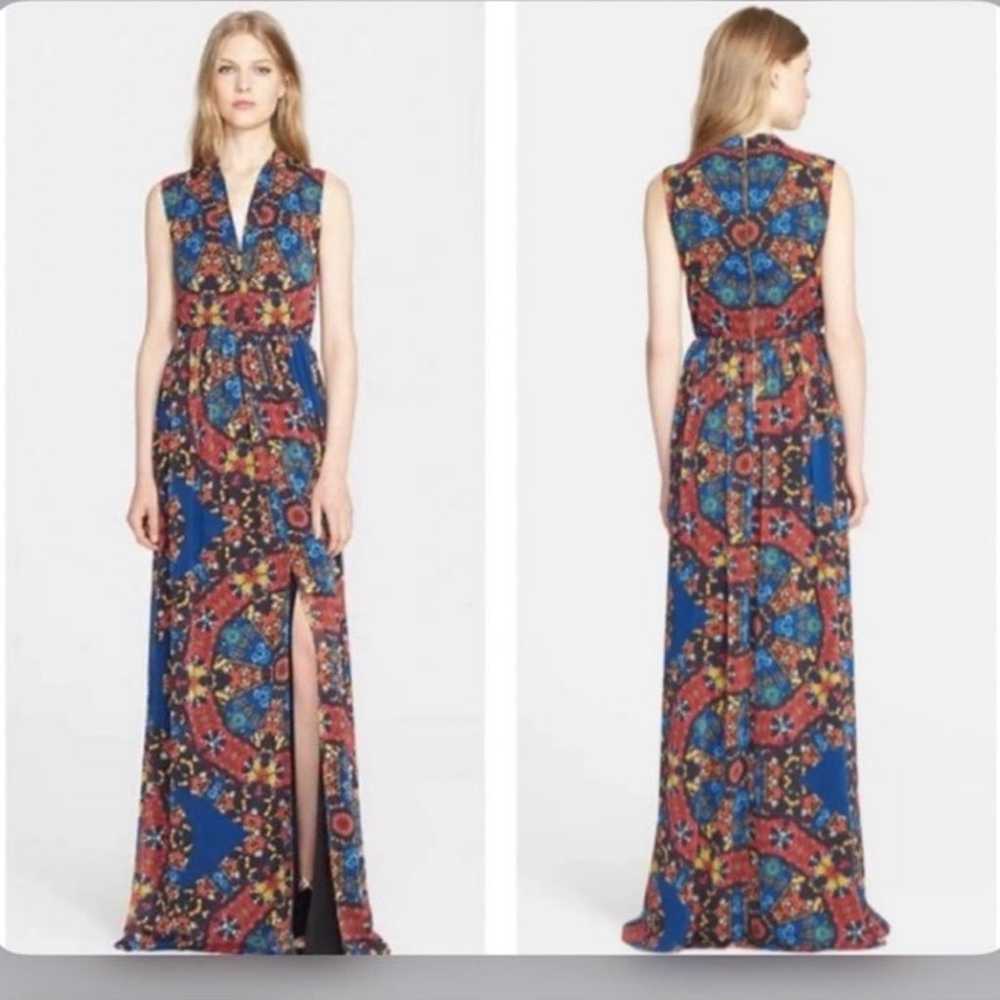 Alice + Olivia floral button front maxi dress siz… - image 1