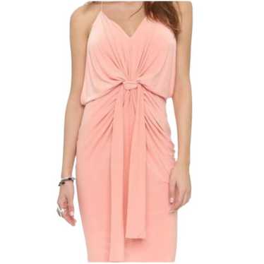 Misa Domino Front Tie Peach Pink Size XS