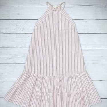 Rebecca Taylor Pink Striped Flare Dress - image 1