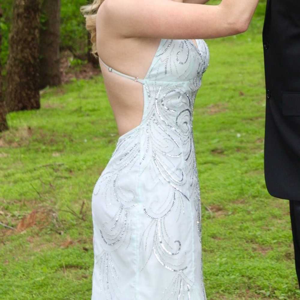 Gorgeous turquoise prom dress - image 2