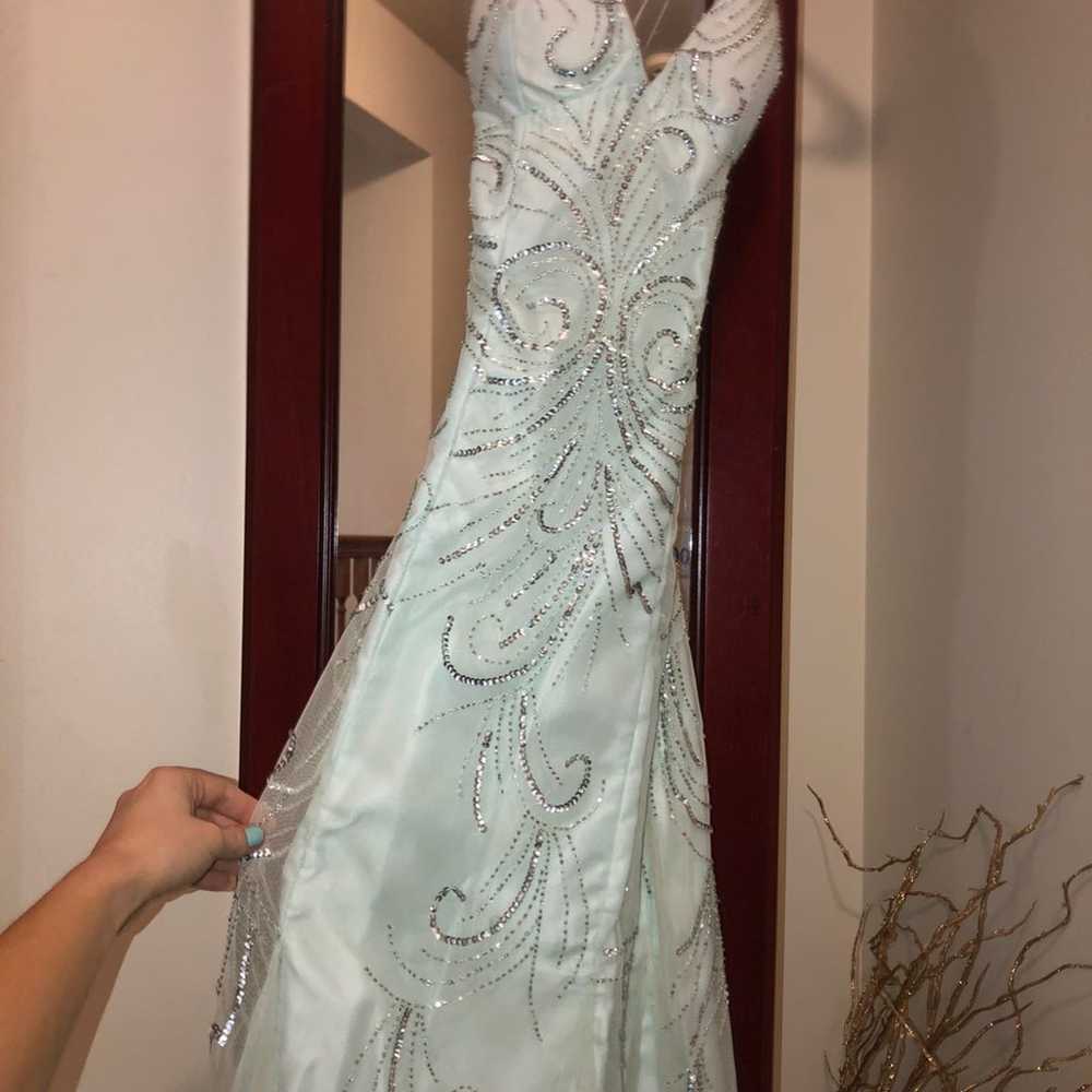 Gorgeous turquoise prom dress - image 5