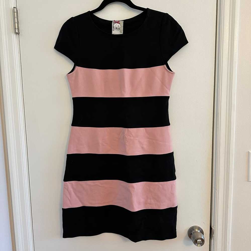 Yoana Baraschi light pink and black striped dress… - image 2
