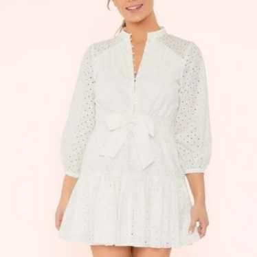 Revolve Likely Kylie White Cotton Eyelet Lace Bow 