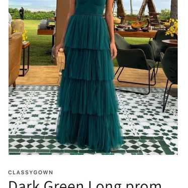 Long tulle prom dress