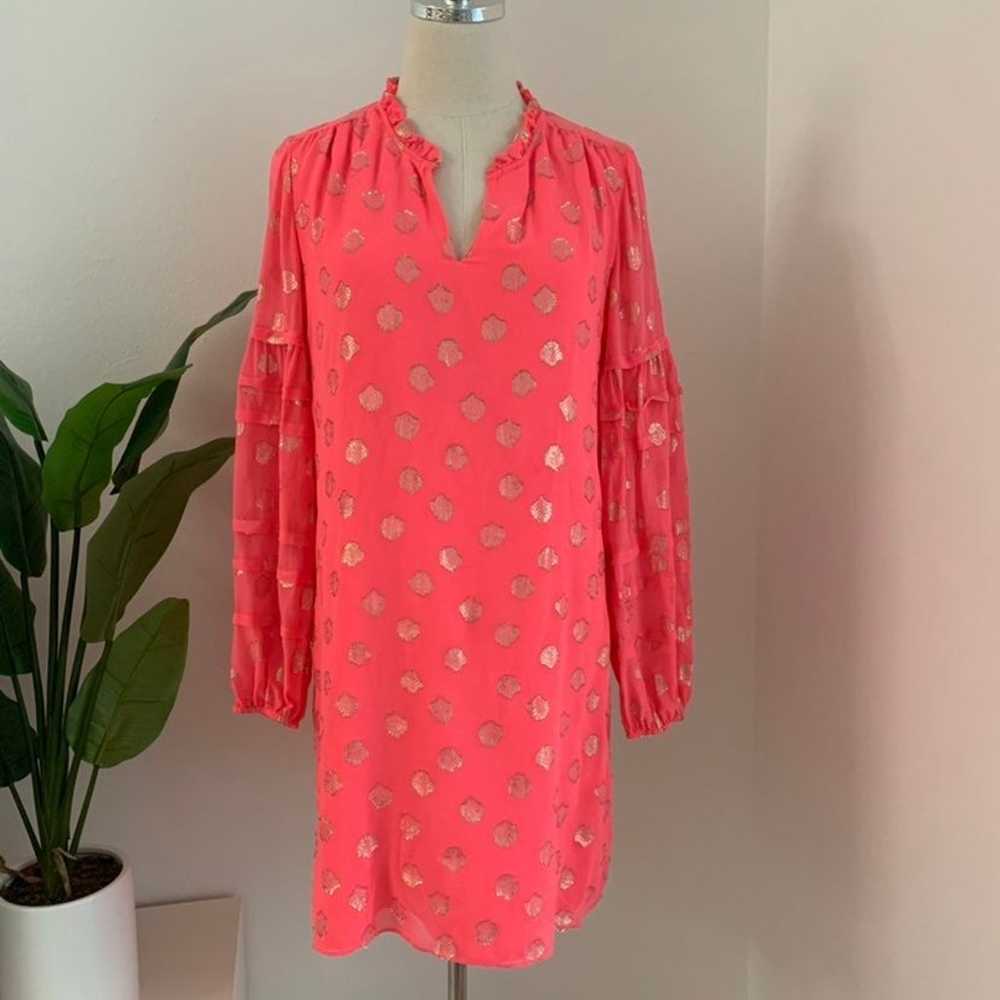 Lilly Pulitzer Giana Silk Dress in Coral Spritz S… - image 5