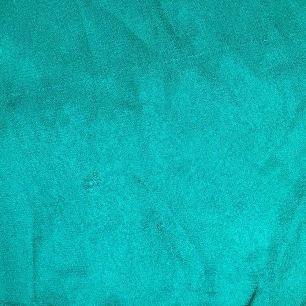 Vintage Y2K Green Fairycore Silk Sequin Beaded Sl… - image 6
