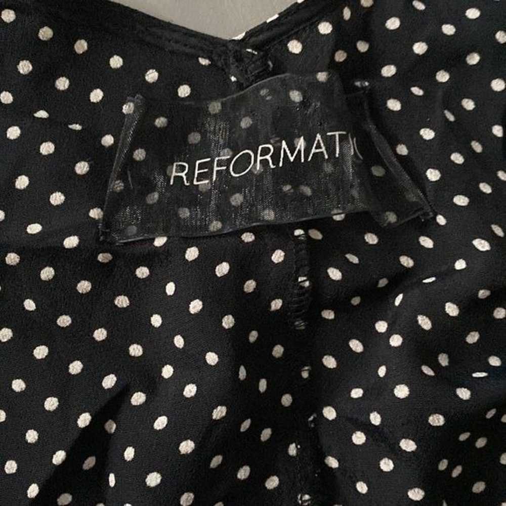 Reformation Elio Black and White Polka Dot Cutout… - image 7