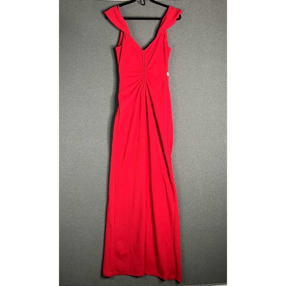LNL LOVE, NICKIE LEW Cap Sleeve Jersey Gown Red F… - image 4