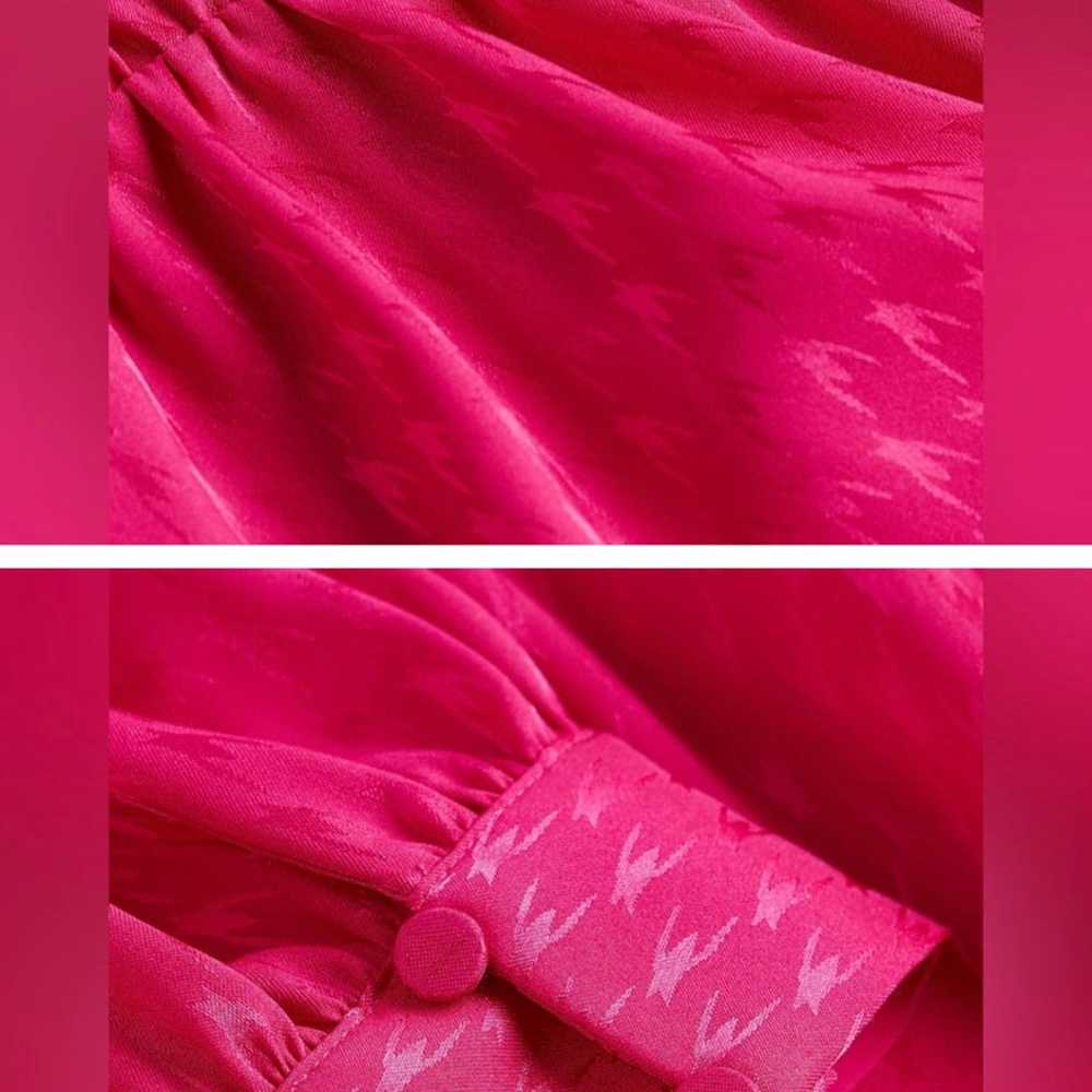 Express Jacquard Satin Tie Waist Long Sleeve Mini… - image 9