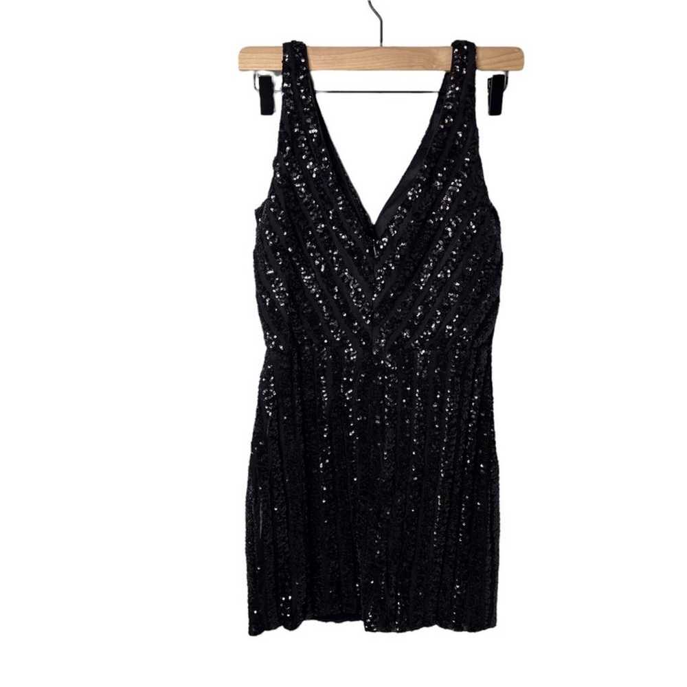 La Femme Short Sequin Party Cocktail Dress Black … - image 7