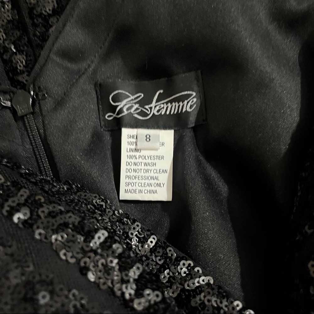 La Femme Short Sequin Party Cocktail Dress Black … - image 9