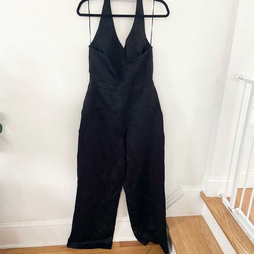 Zara Jacquard Vest Jumpsuit Black Medium - image 8