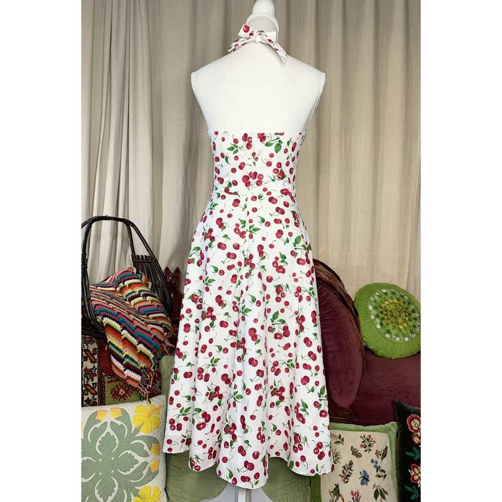 Retro Cherry Halter Dress - image 4