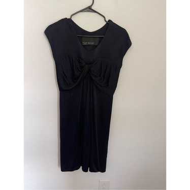 YIGAL AZROUEL Front Twist Black Dress Size 8 - image 1
