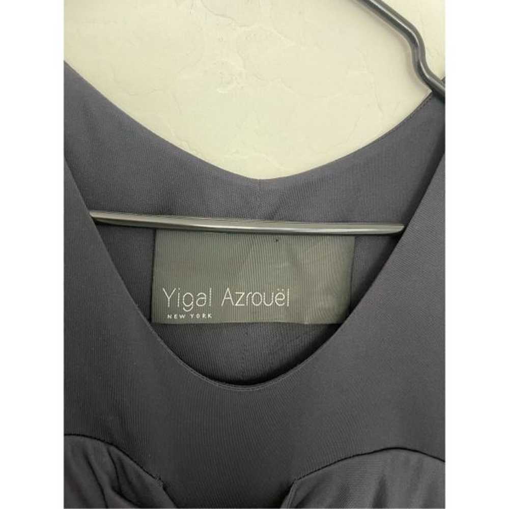 YIGAL AZROUEL Front Twist Black Dress Size 8 - image 3