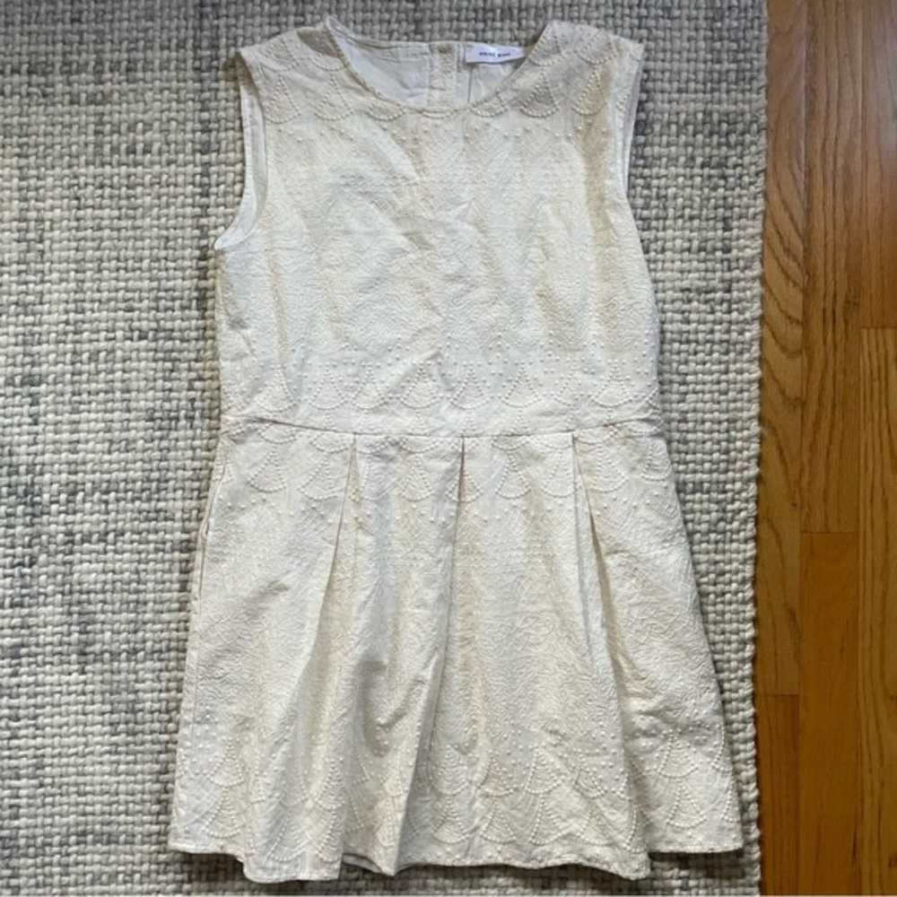 Anine Bing White Embroidered Sleeveless Mini Dres… - image 1