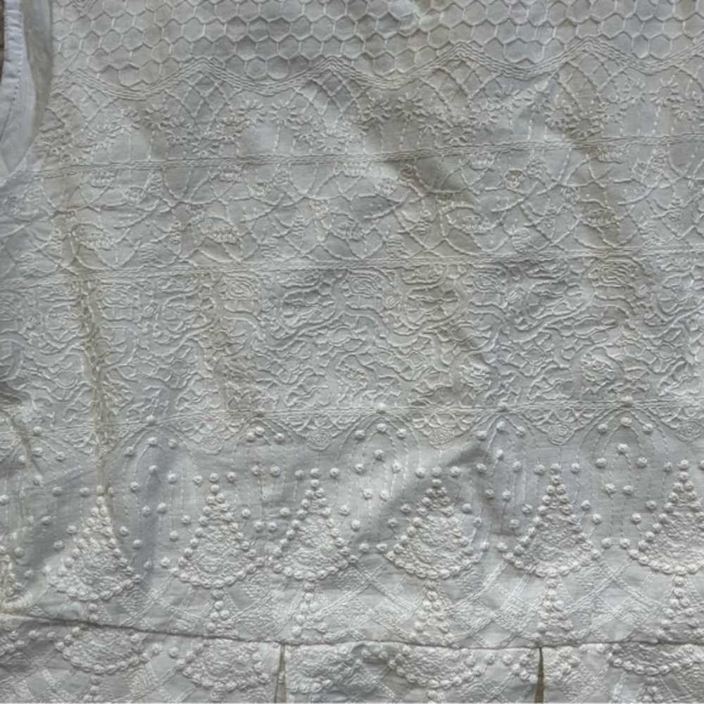 Anine Bing White Embroidered Sleeveless Mini Dres… - image 2