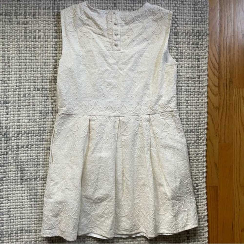 Anine Bing White Embroidered Sleeveless Mini Dres… - image 5
