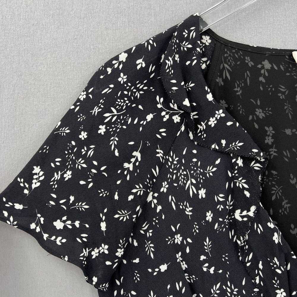JOIE Orita Dress Womens 8 Black White Floral prin… - image 7