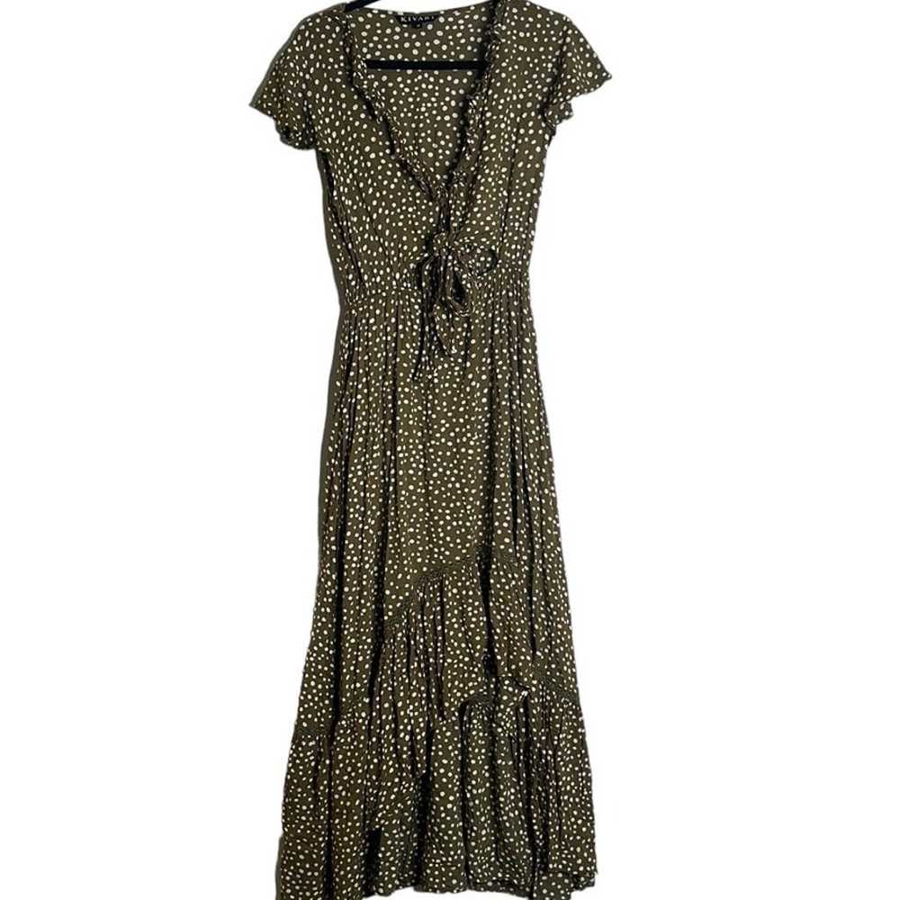 kIVARI Olive green maxi dress size medium - image 10