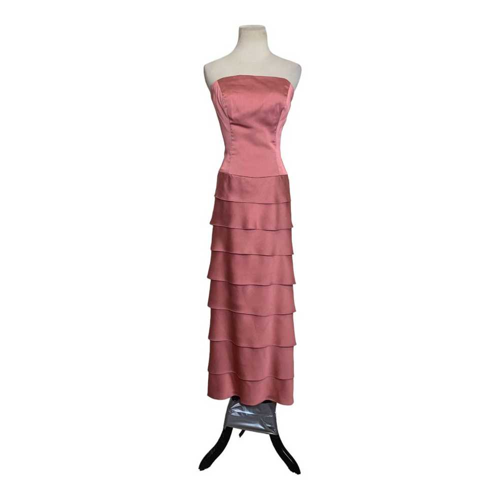Lazaro pink melon strapless formal gown dress siz… - image 10