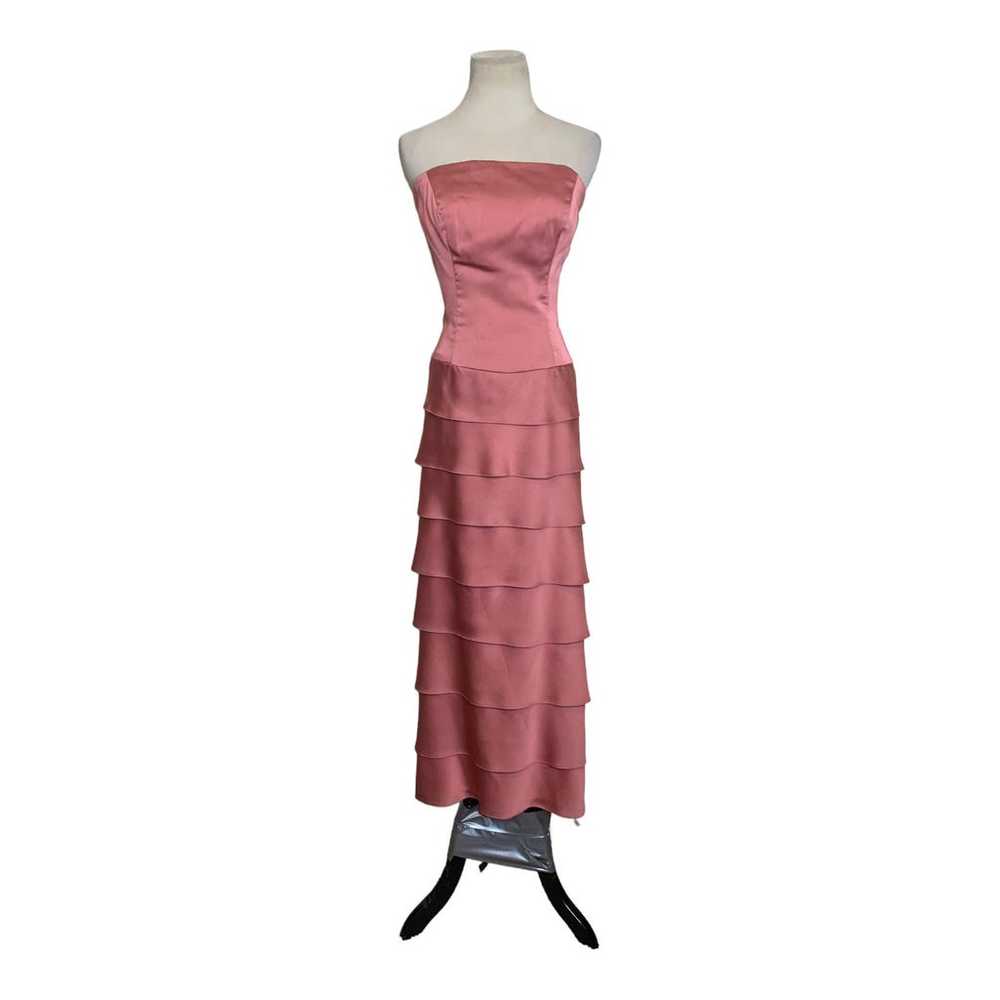 Lazaro pink melon strapless formal gown dress siz… - image 11
