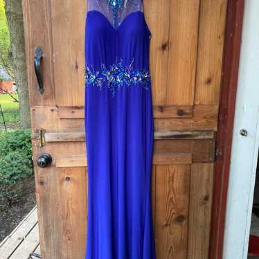 Sparkle sz 8 blue bling homecoming prom formal dr… - image 1