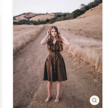 Field Day Sheet Dress in Brown Like New - image 1