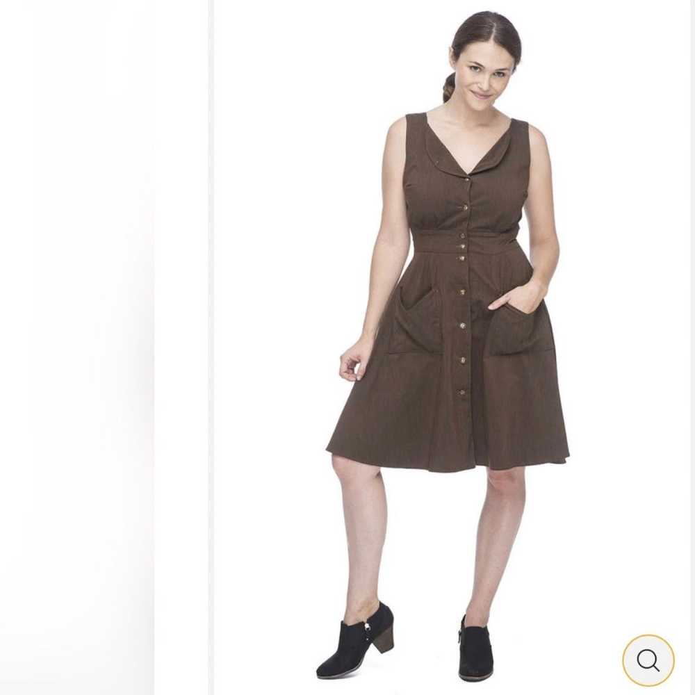 Field Day Sheet Dress in Brown Like New - image 2