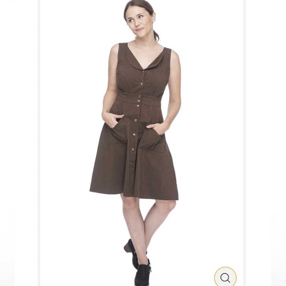 Field Day Sheet Dress in Brown Like New - image 7