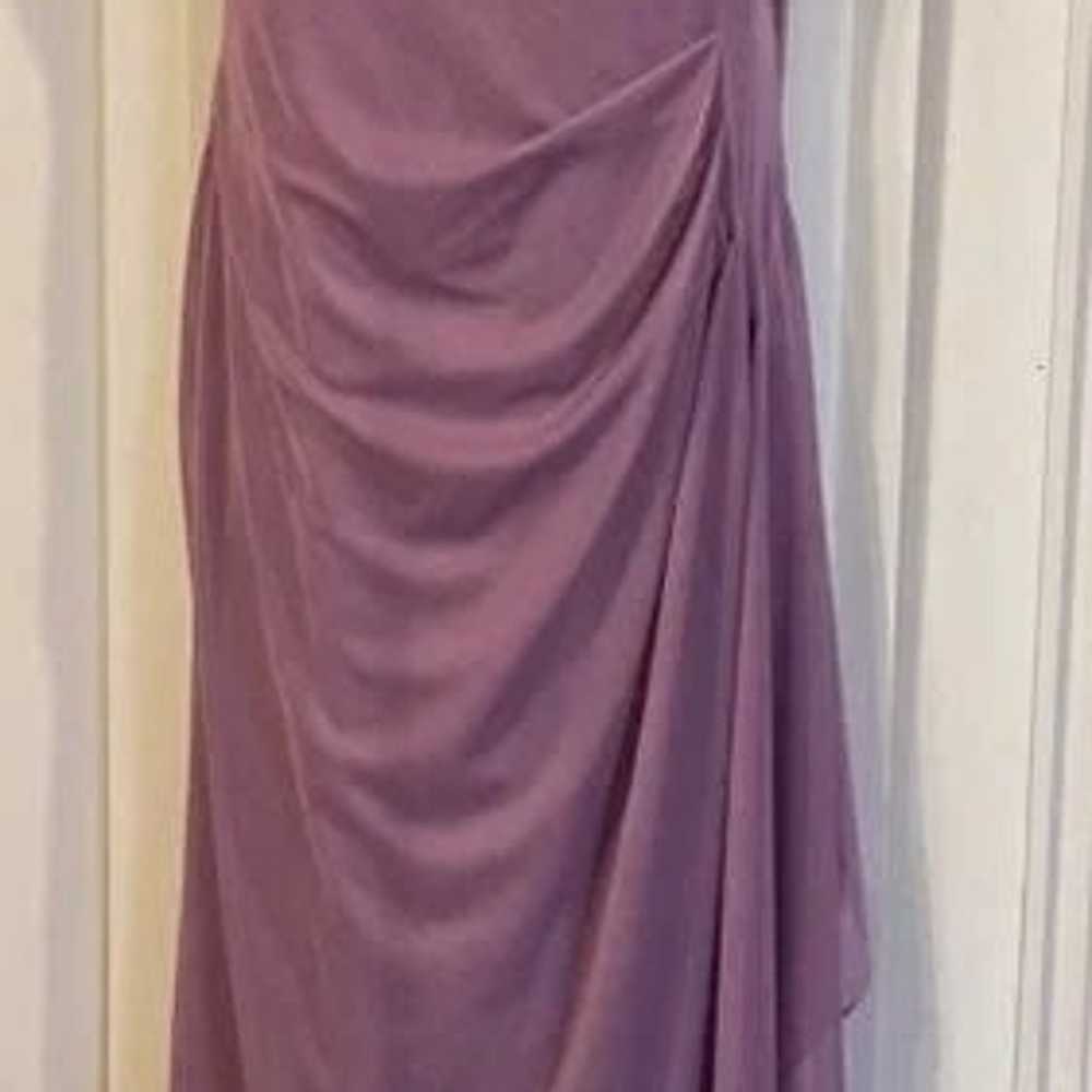 David bridal Bridesmaids wedding gown purple Dress - image 8