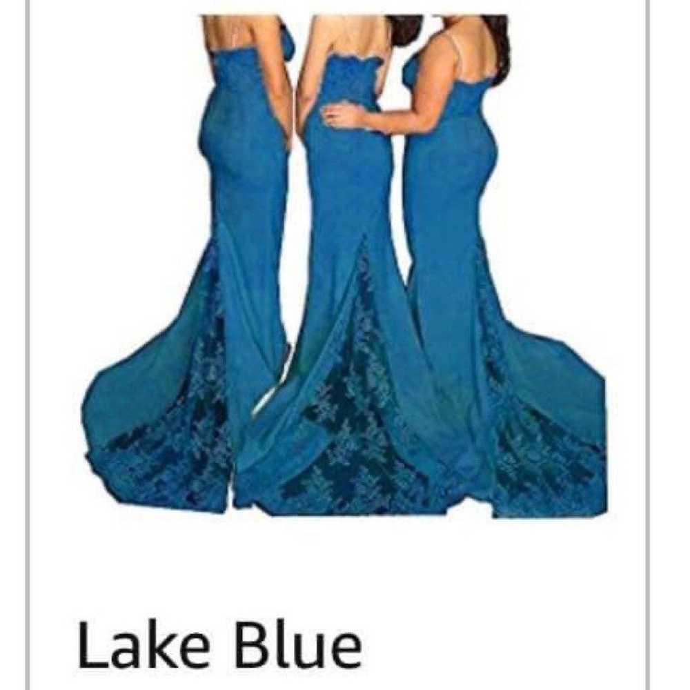 Lake blue lace Dress - image 6