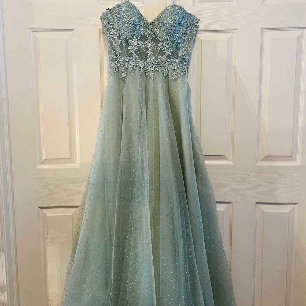 Prom dress seafoam green princess - image 7