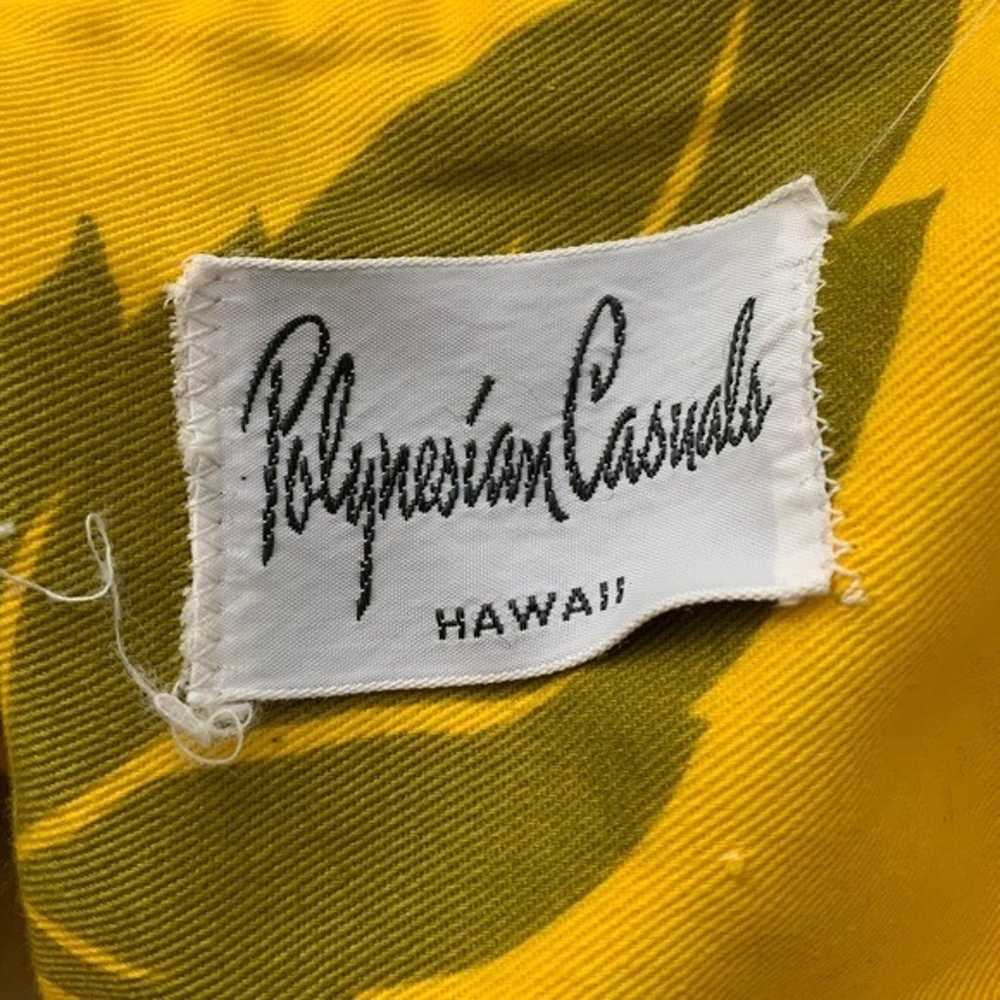 Polynesian Casuals Yellow and White Hawaiian Dress - image 2