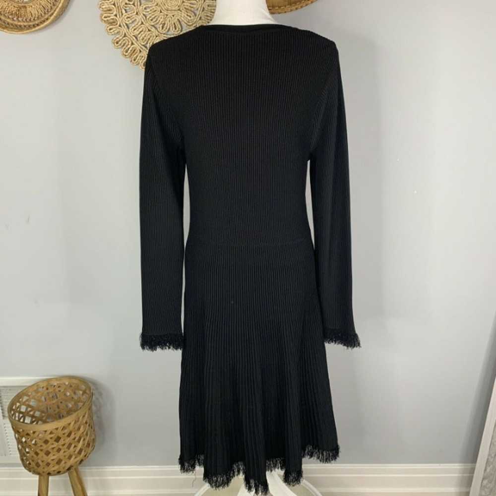 Carlisle Ribbed Sweater Dress Womens Large Black … - image 8