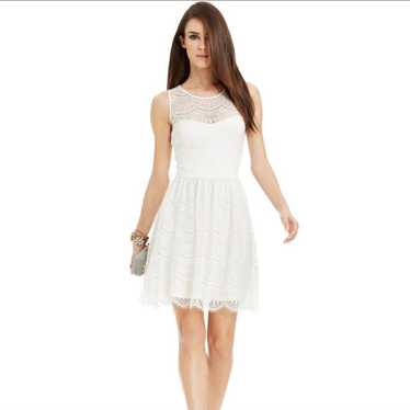 Guess Lace White Illusion Dress