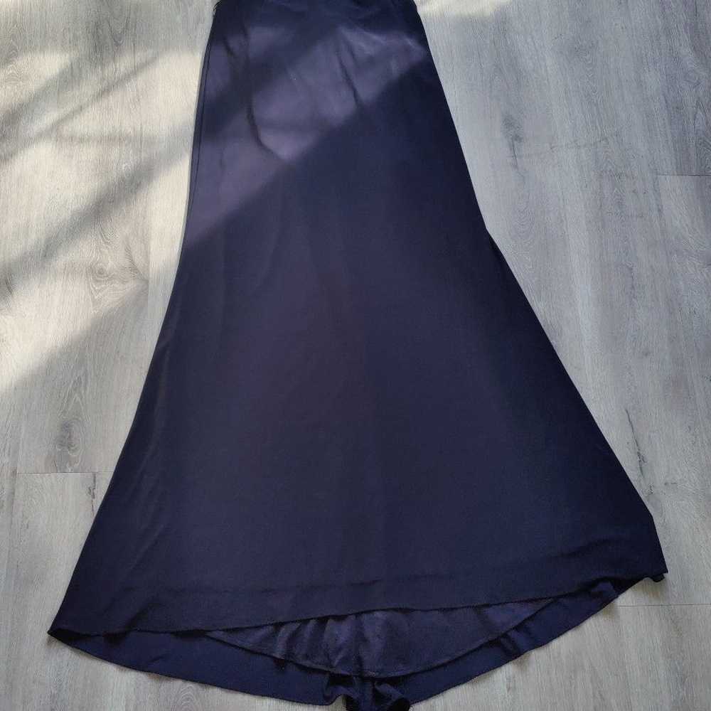 NWOT Navy and Gold Sequin Backless Maxi Formal Dr… - image 7