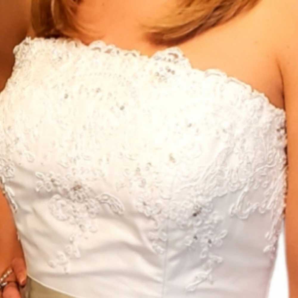Oleg  Cassini Beautiful Ivory Wedding Dress Size … - image 4