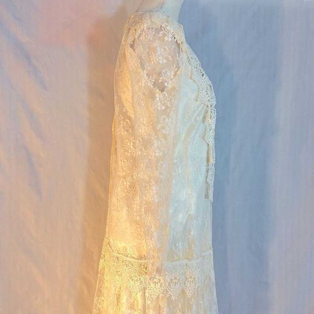 Jessica McClintock Vintage Bridal Ivory Lace Over… - image 6
