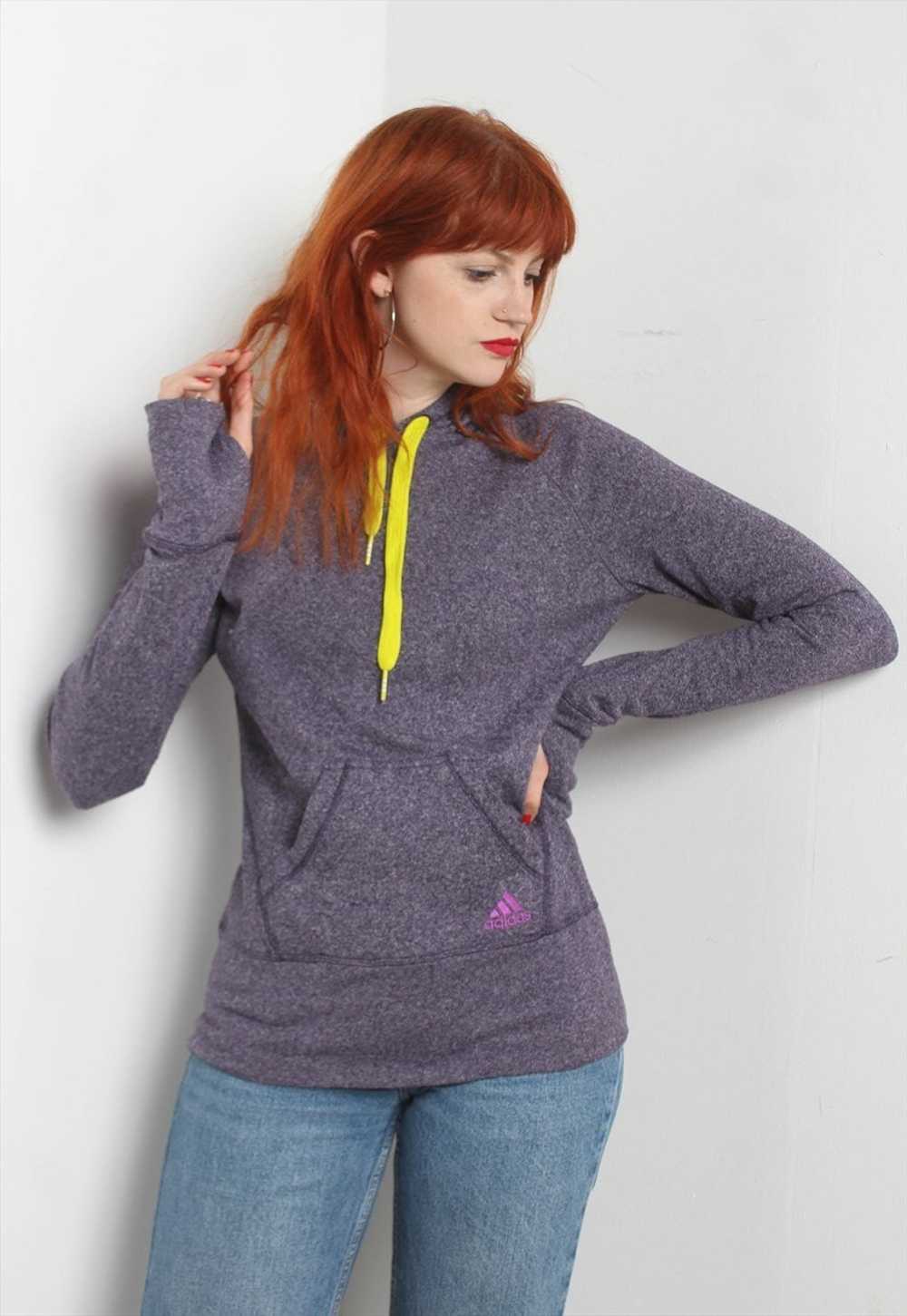 Vintage Adidas Sweatshirt Hoodie Purple - image 1