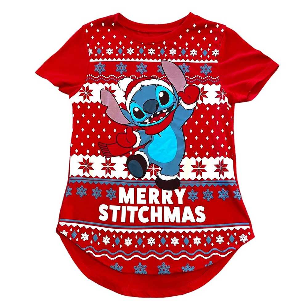 Disney Merry Stitchmas T-Shirt Girl’s Size XS - image 5