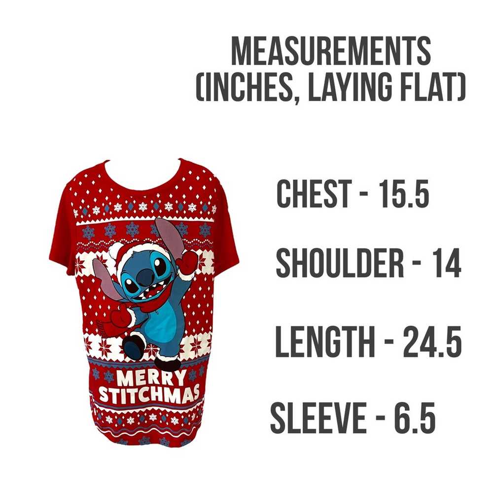 Disney Merry Stitchmas T-Shirt Girl’s Size XS - image 8