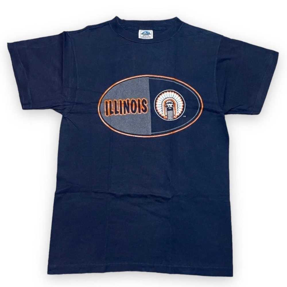 90s University Of Illinois Fighting Illini T Shir… - image 1