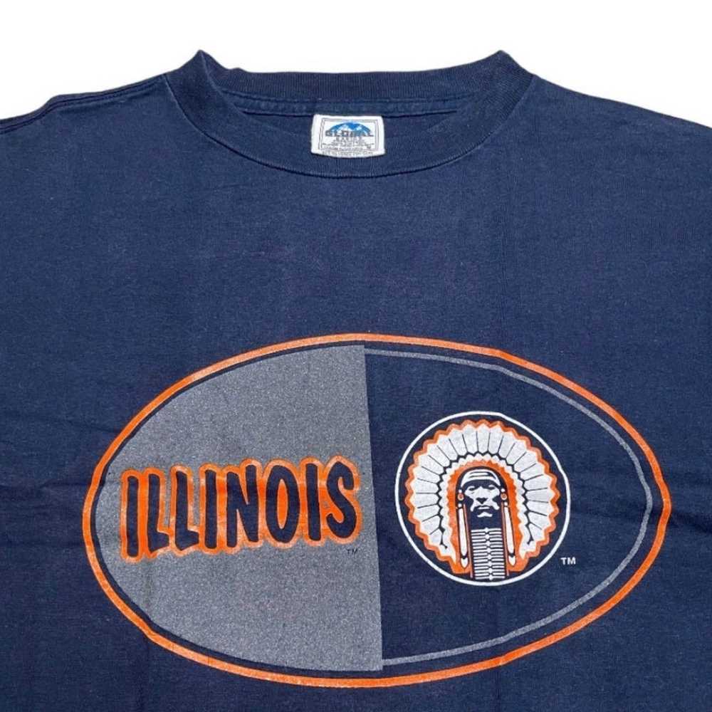 90s University Of Illinois Fighting Illini T Shir… - image 2