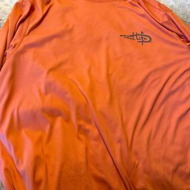Pink orange reel life longsleeve athletic shirt s… - image 1