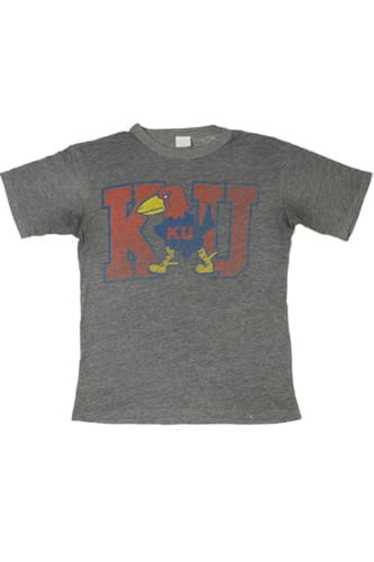 Vintage KU Kansas University Mascot Single Stitch 